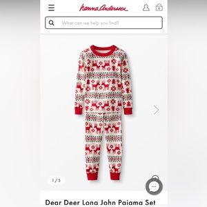 Hanna Andersson Christmas Dear Deer pajamas size 6-12 months